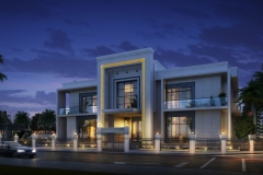 Facade Lighting Front View - Private Villa SG